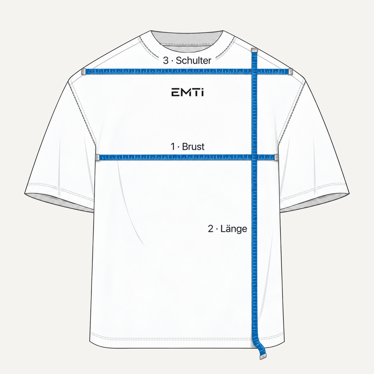 Messpunkte am Shirt
